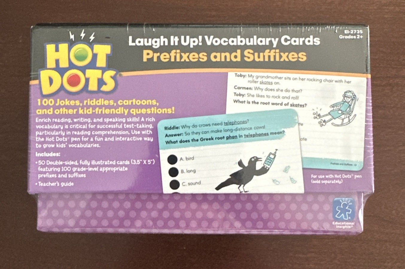 Hot Dots Prefixes And Suffixes Learning Cards Grade 2+ Brand New El-2735