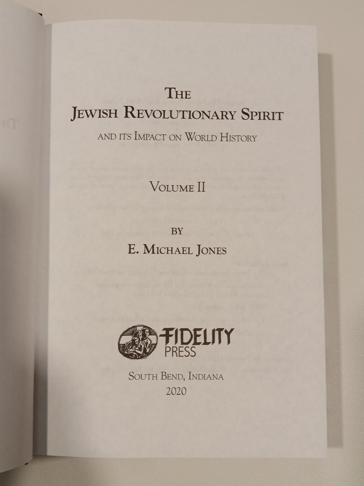 Jewish Revolutionary Spirit, Volume 2 by Michael Jones HB