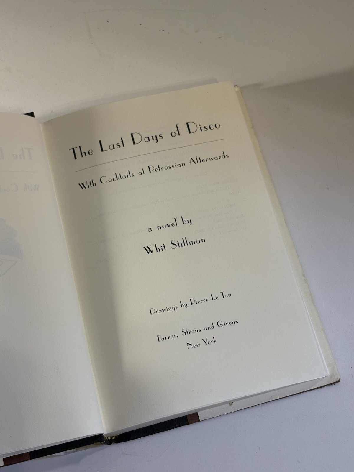 The Last Days of Disco, With Cocktails at Petrossian Afterwards by Whit Stillman