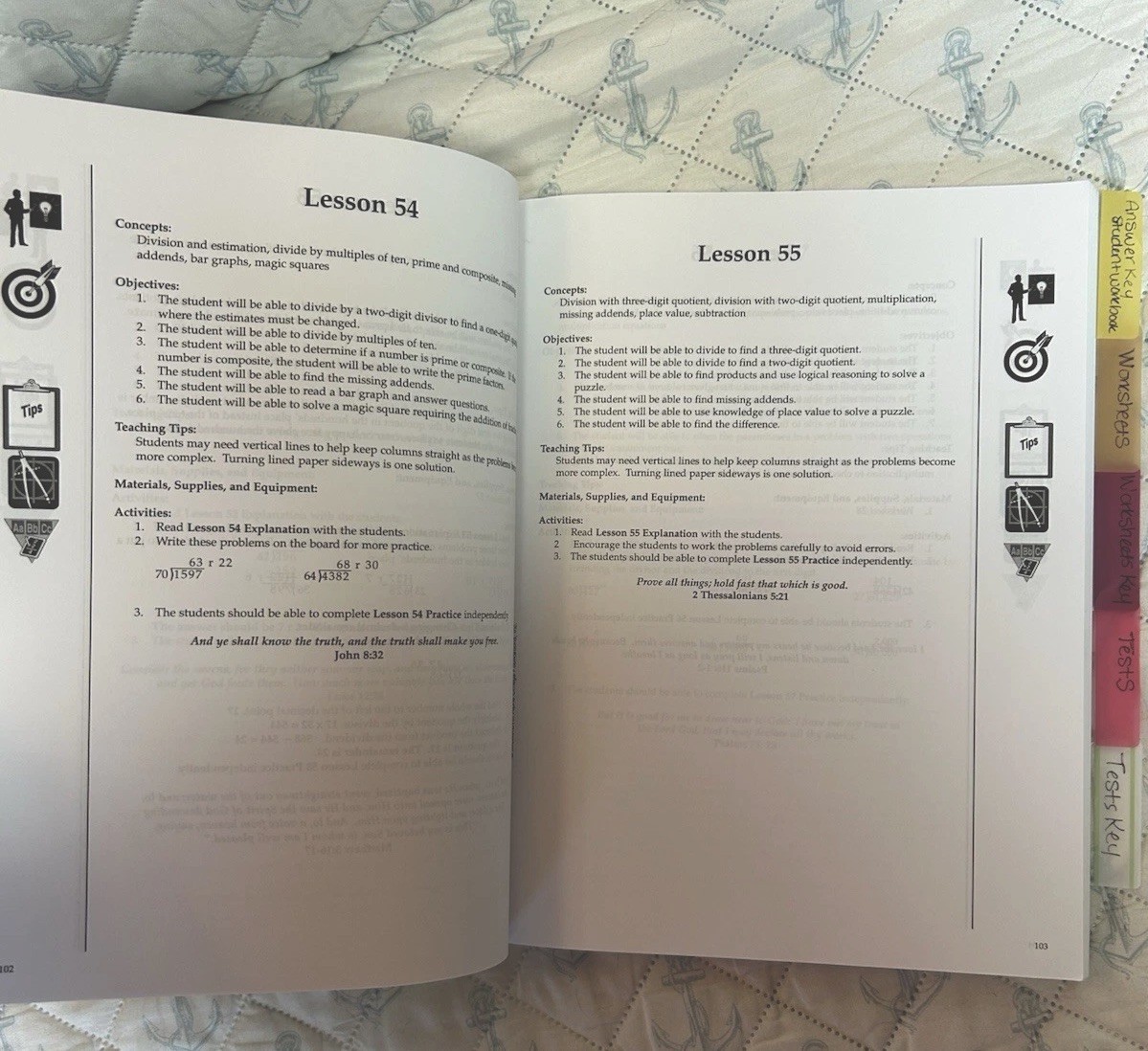 HORIZONS Math 5 Teacher’s Guide-Student Book 1 & 2-Homeschool-EUC-Set-5th Grade