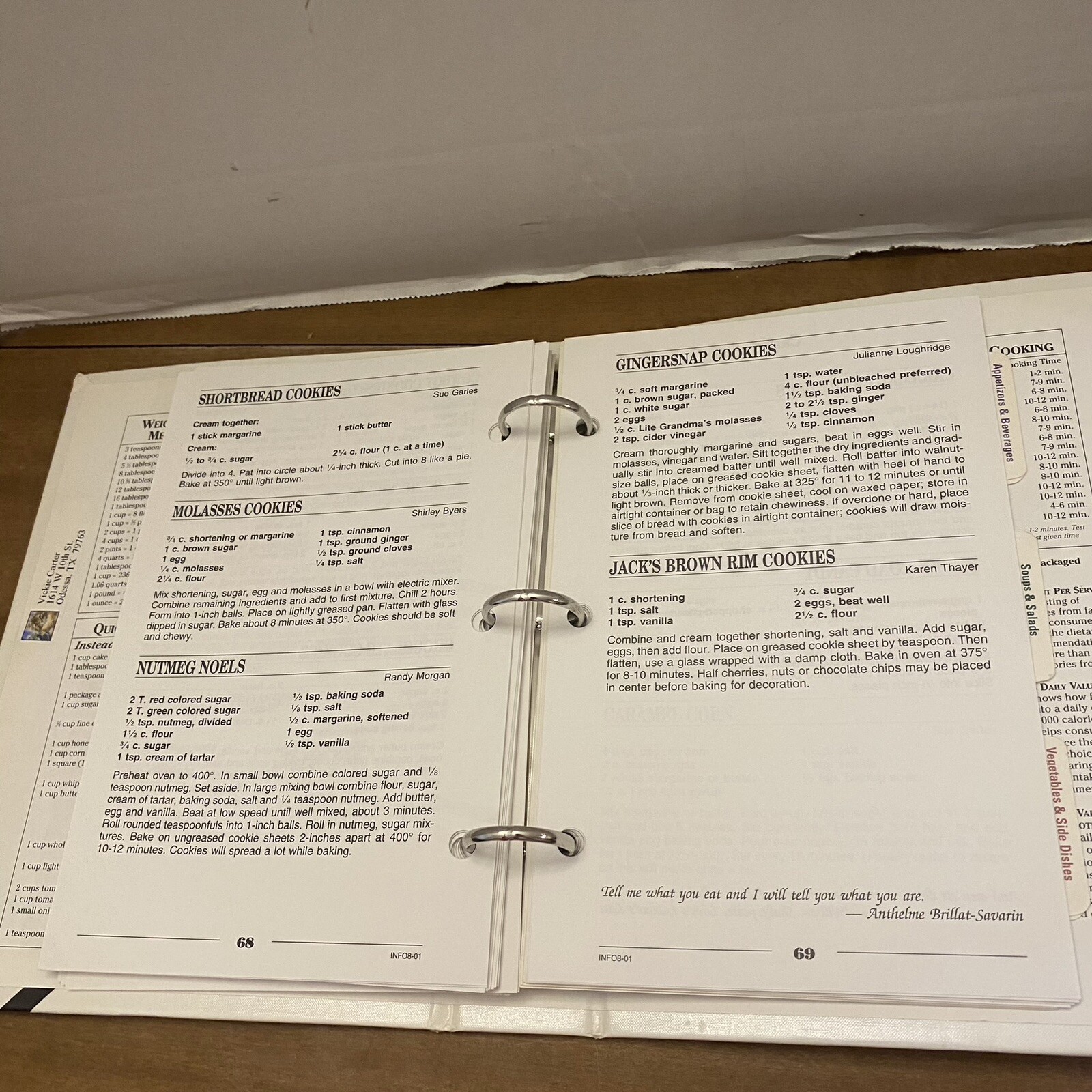 Morris Press Sample Cookbook 2 Ring Binder A Taste Of Heaven