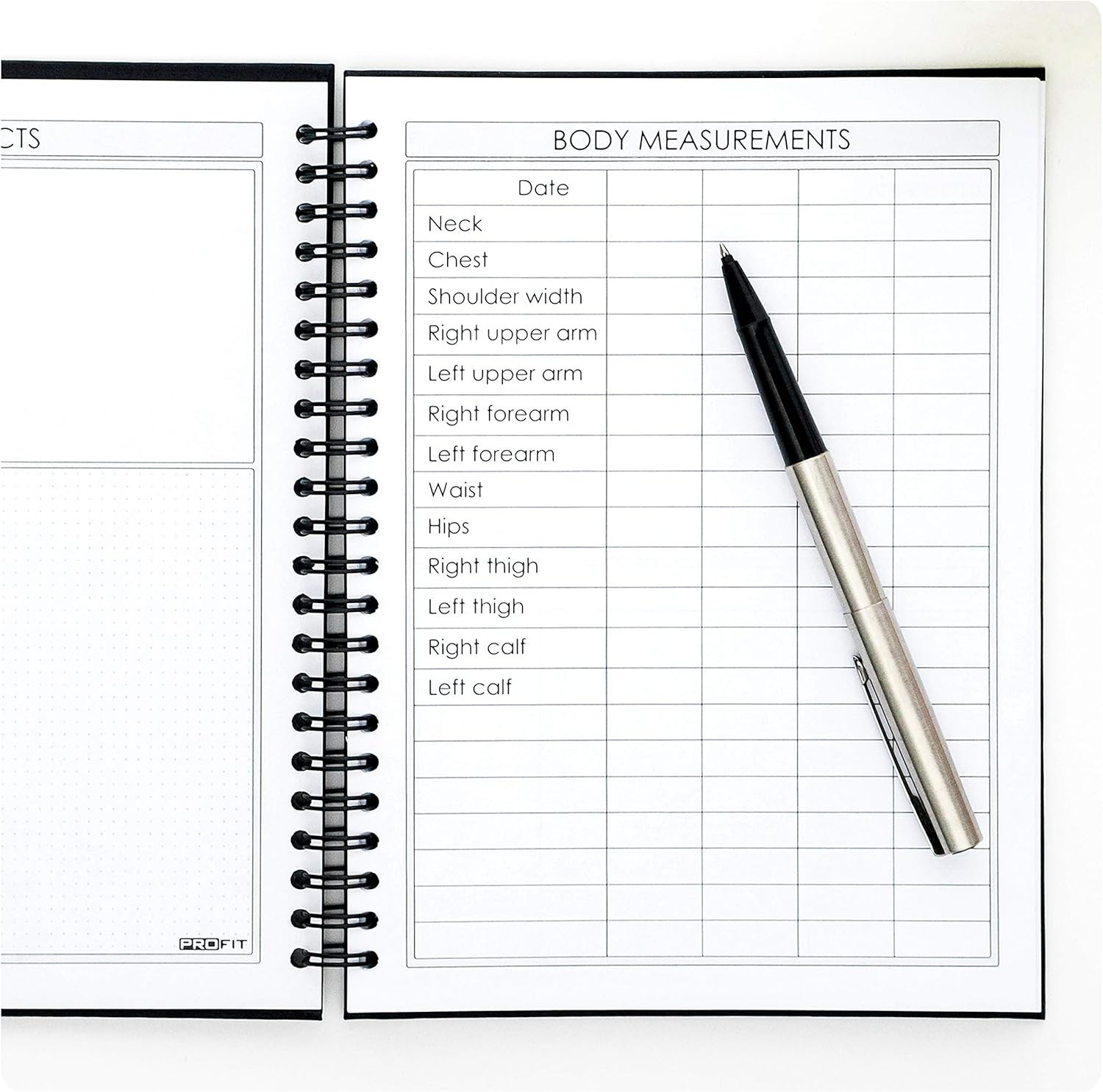 Elegant ProFit A5 Fitness Log Book: 140 Pages for Workout and Nutrition Tracking
