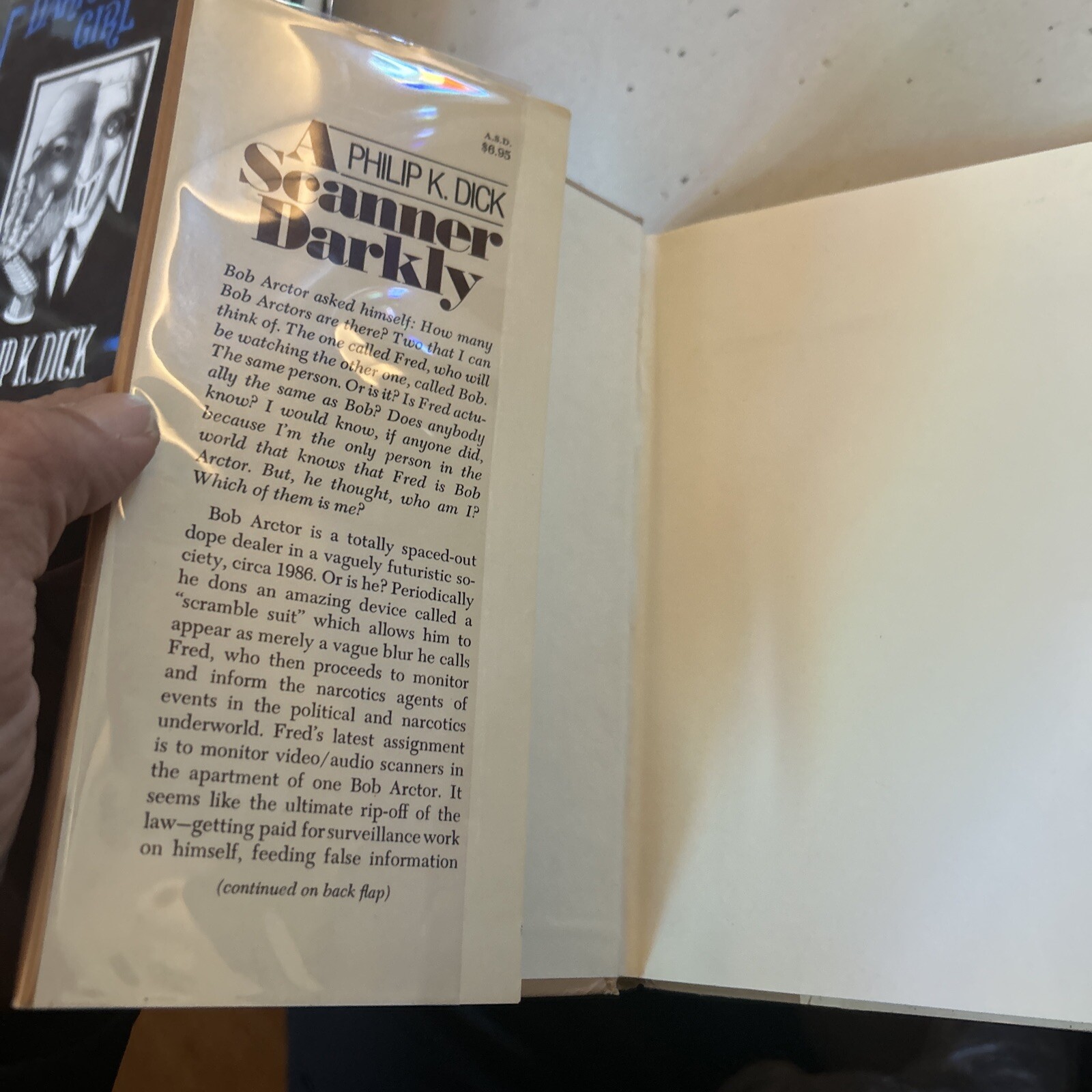 A Scanner Darkly Philip K. Dick HC/DJ 1977 Doubleday 1st Book Club Edition