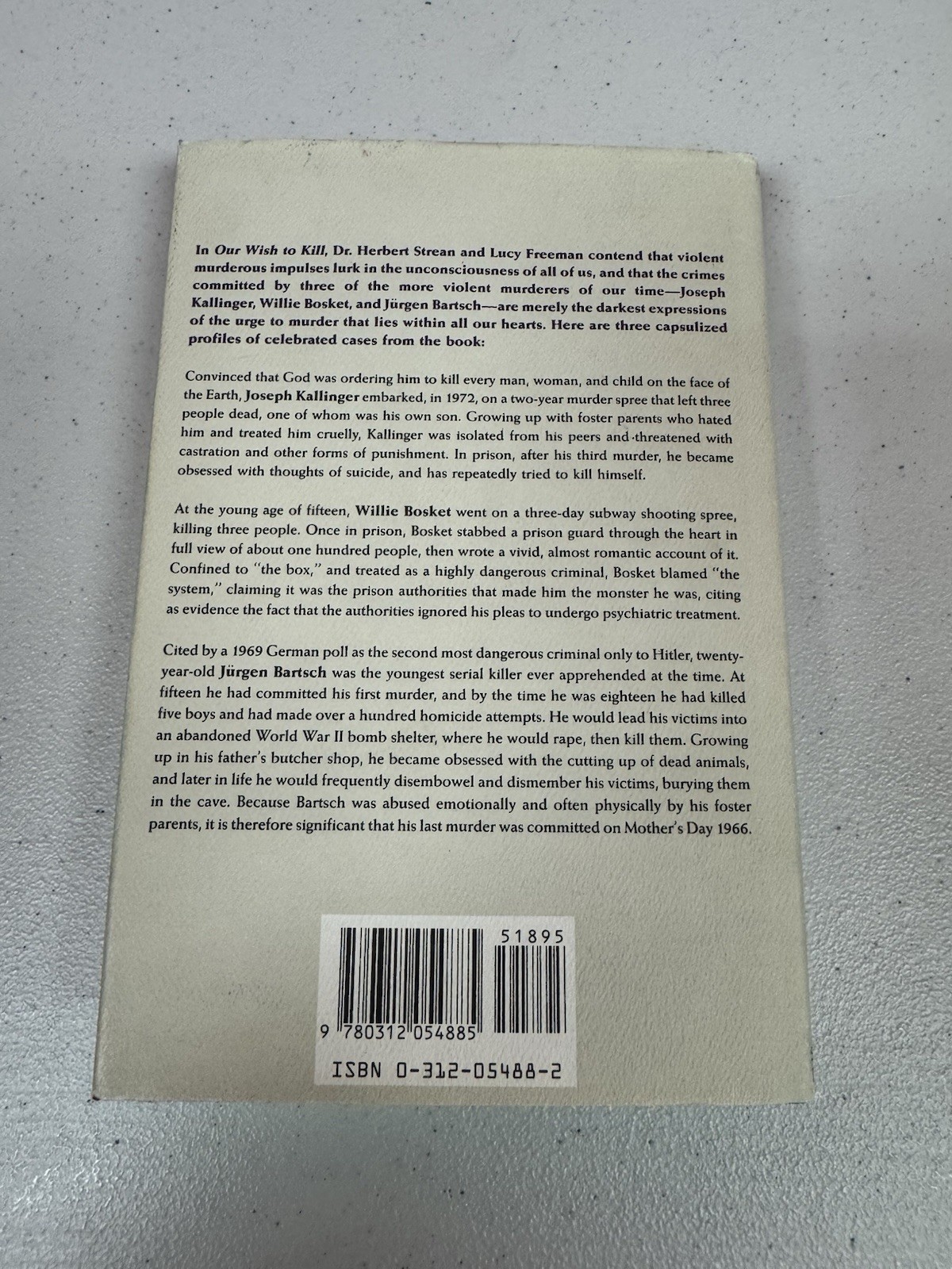 Our Wish to Kill HC Strean Freeman Psychology True Crime Violence Study