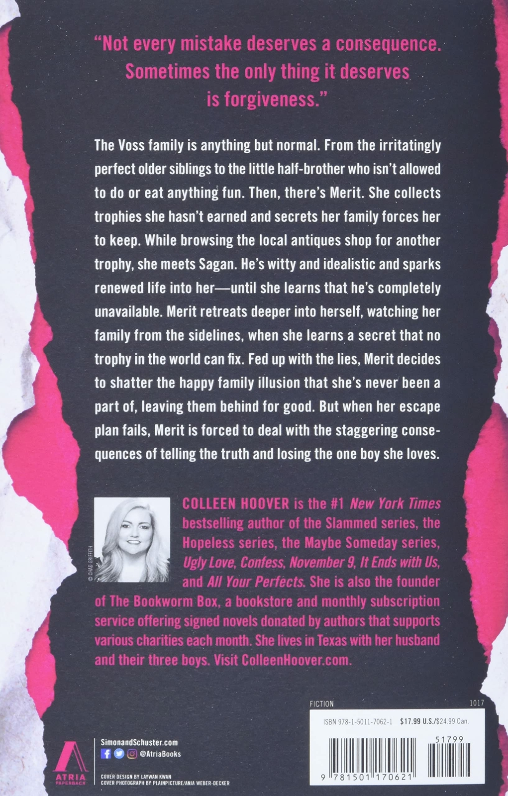 Without Merit : A Novel By Colleen Hoover NEW Paperback