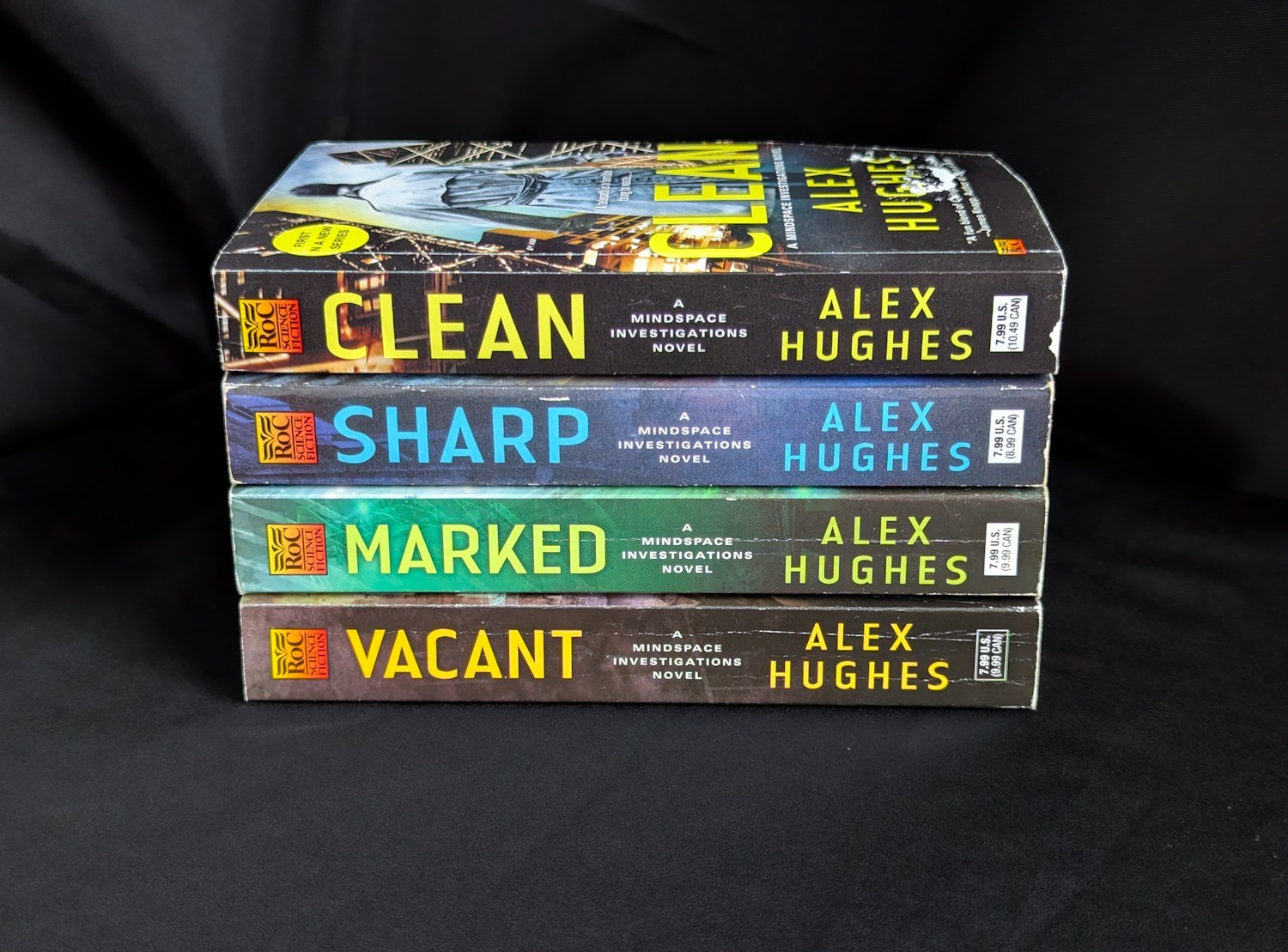 Lot Of 4 Alex Hughes Books Mindspace Investigation 1-4 Clean Sharp Marked Vacant