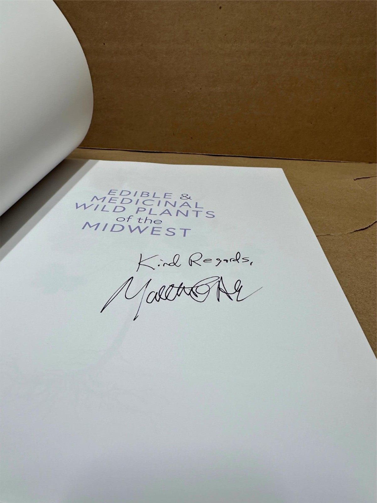 Autographed Edible and Medicinal Wild Plants of the Midwest by Matthew Alfs