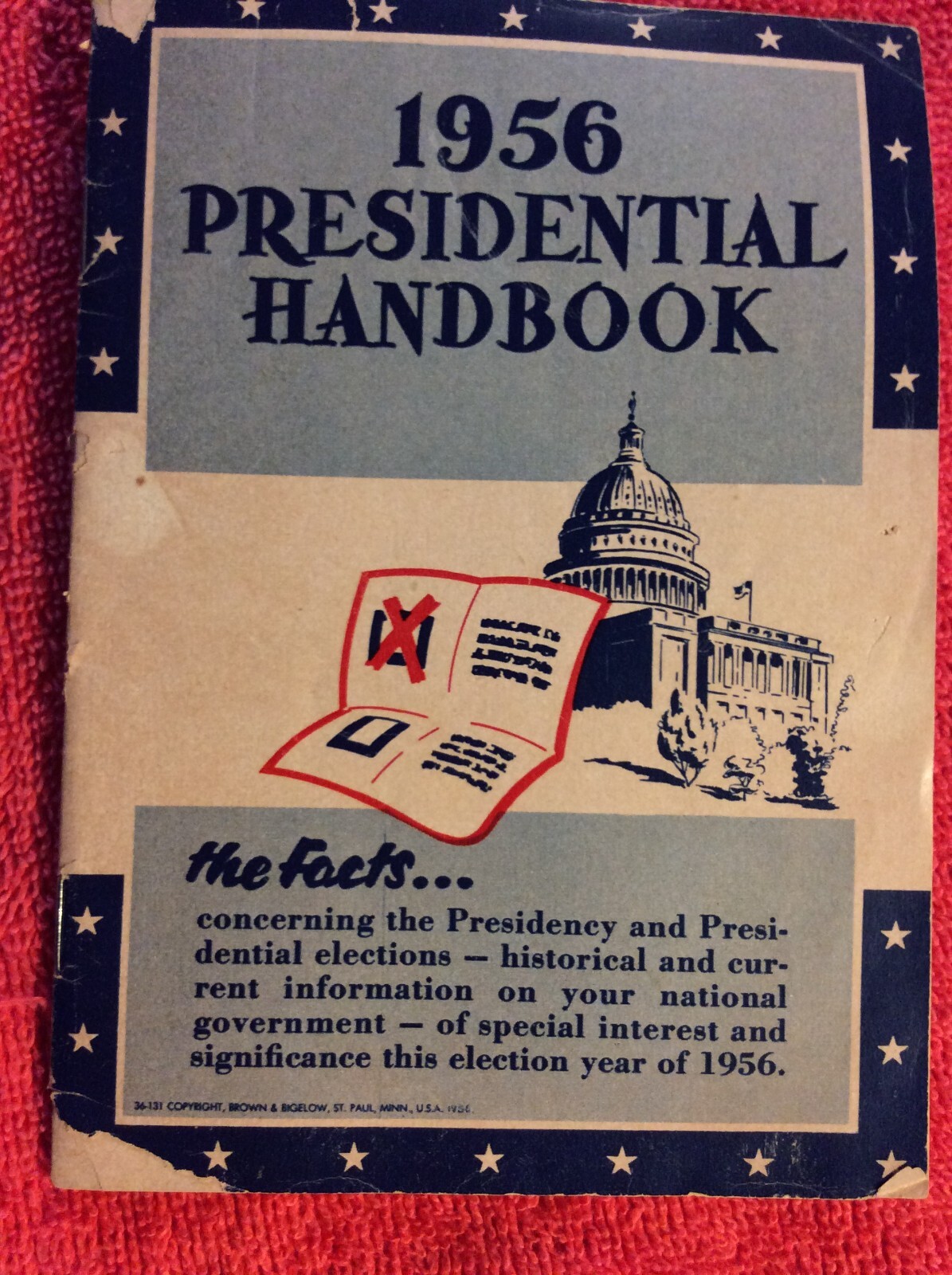 PRESIDENTIAL HANDBOOK 1956 OLD TAYLOR GRAND-DAD ADS
