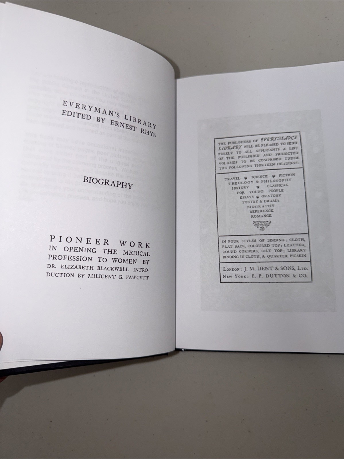Blackwell – Pioneer Work for Women – New hardback or cased book – X555z