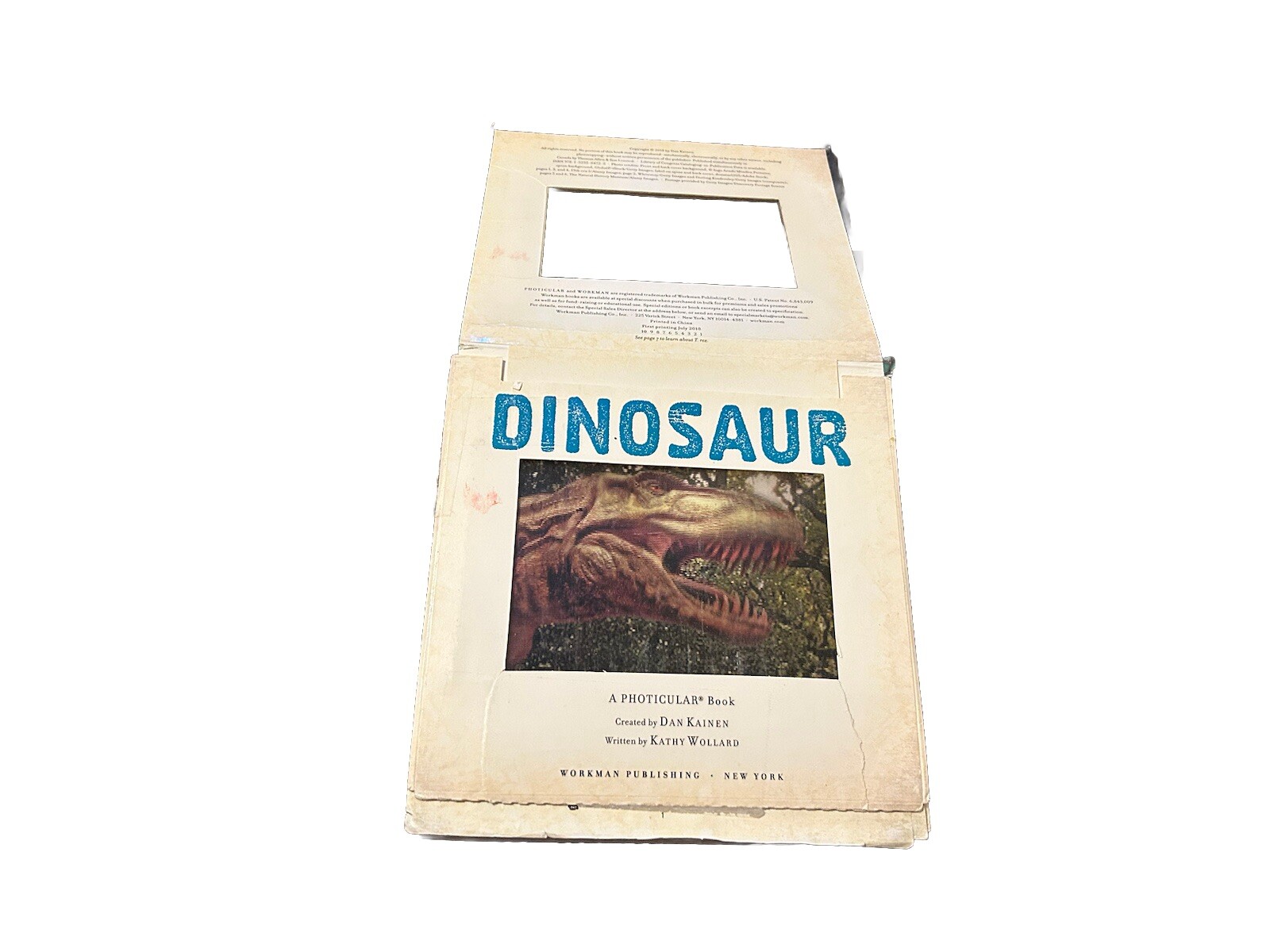Dinosaur : A Photicular Book by Kathy Wollard and Dan Kainen 2018, Hardcover