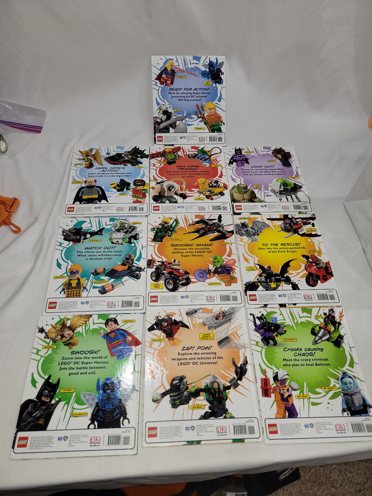 10 LEGO DC Super Heroes HC Batman World of Movie Weapons Vehicles Complete Books