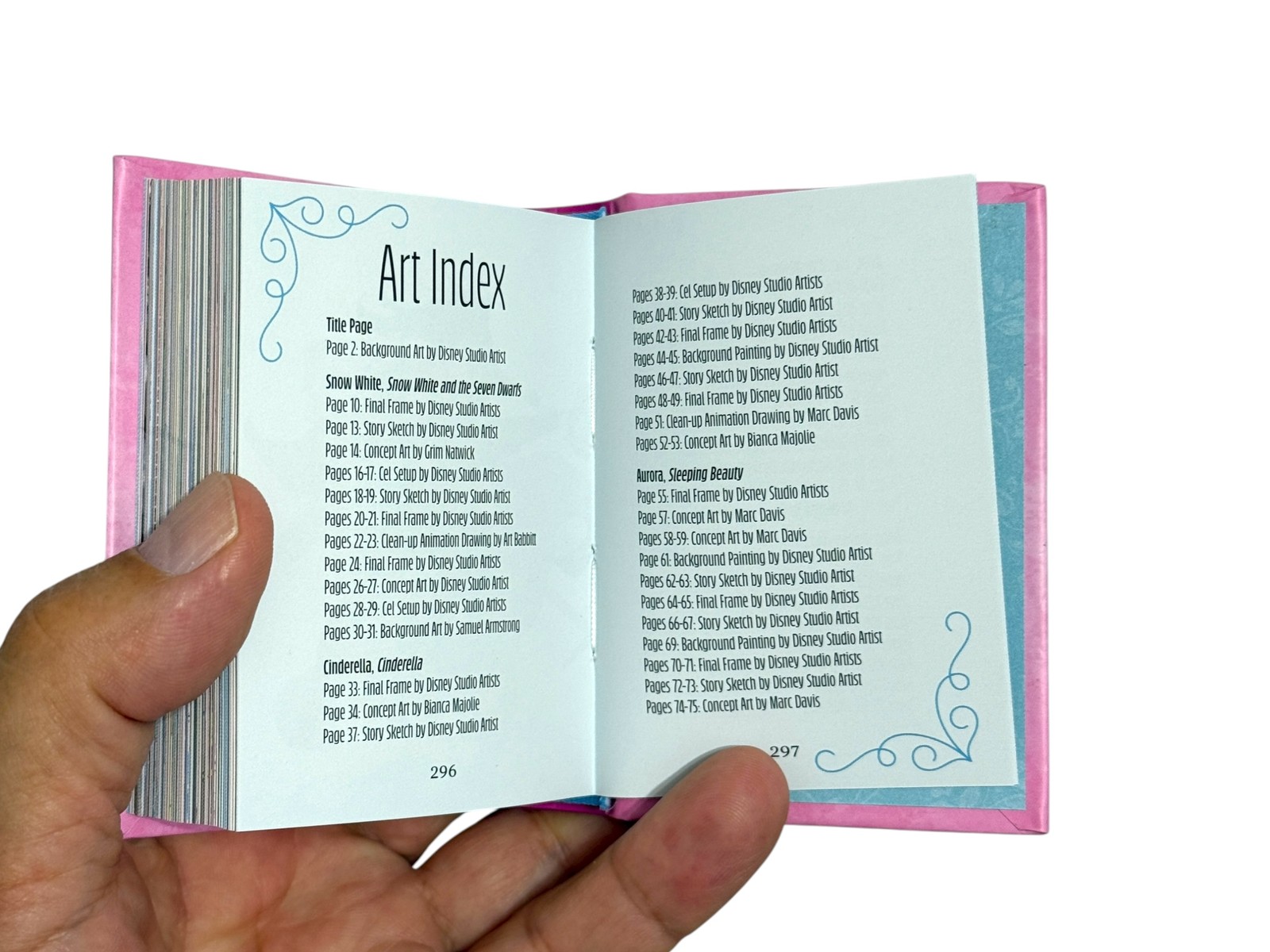 The Mini Art of Disney Princess mini book 304 pg w/color illustrations hardcover