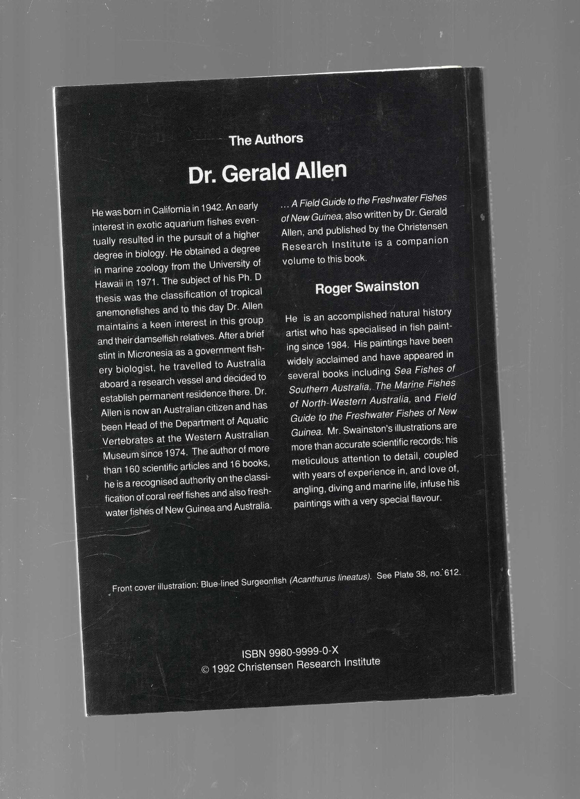 Gerald R Allen / Reef Fishes Of New Guinea Trade PB A Field Guide Divers Anglers