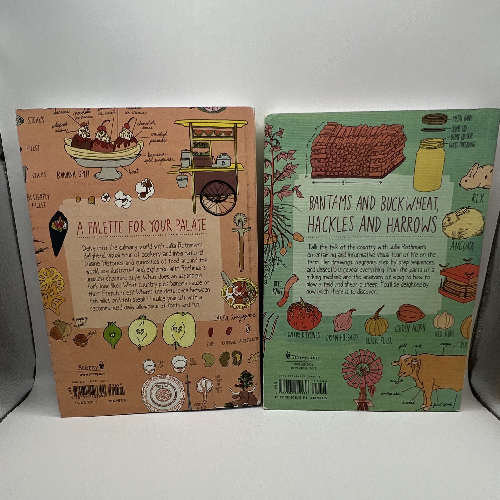 Julia Rothman Anatomy Set: Farm Nature Food Ocean Paperback Homeschool Homestead