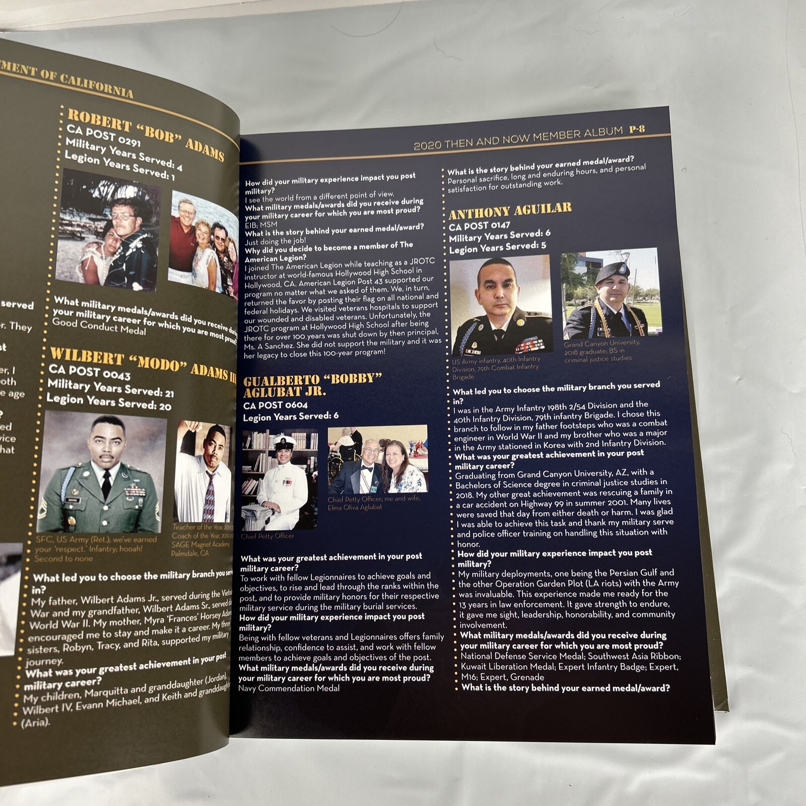 The American Legion Department Of California 2020 Then & Now Member Publication