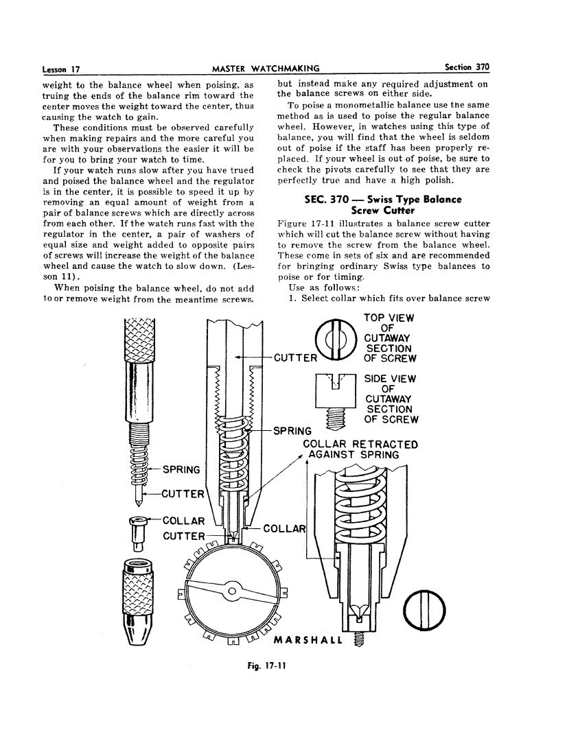 Chicago School of Watchmaking – Complete Course – Paperback (720 Pages) Sweazey