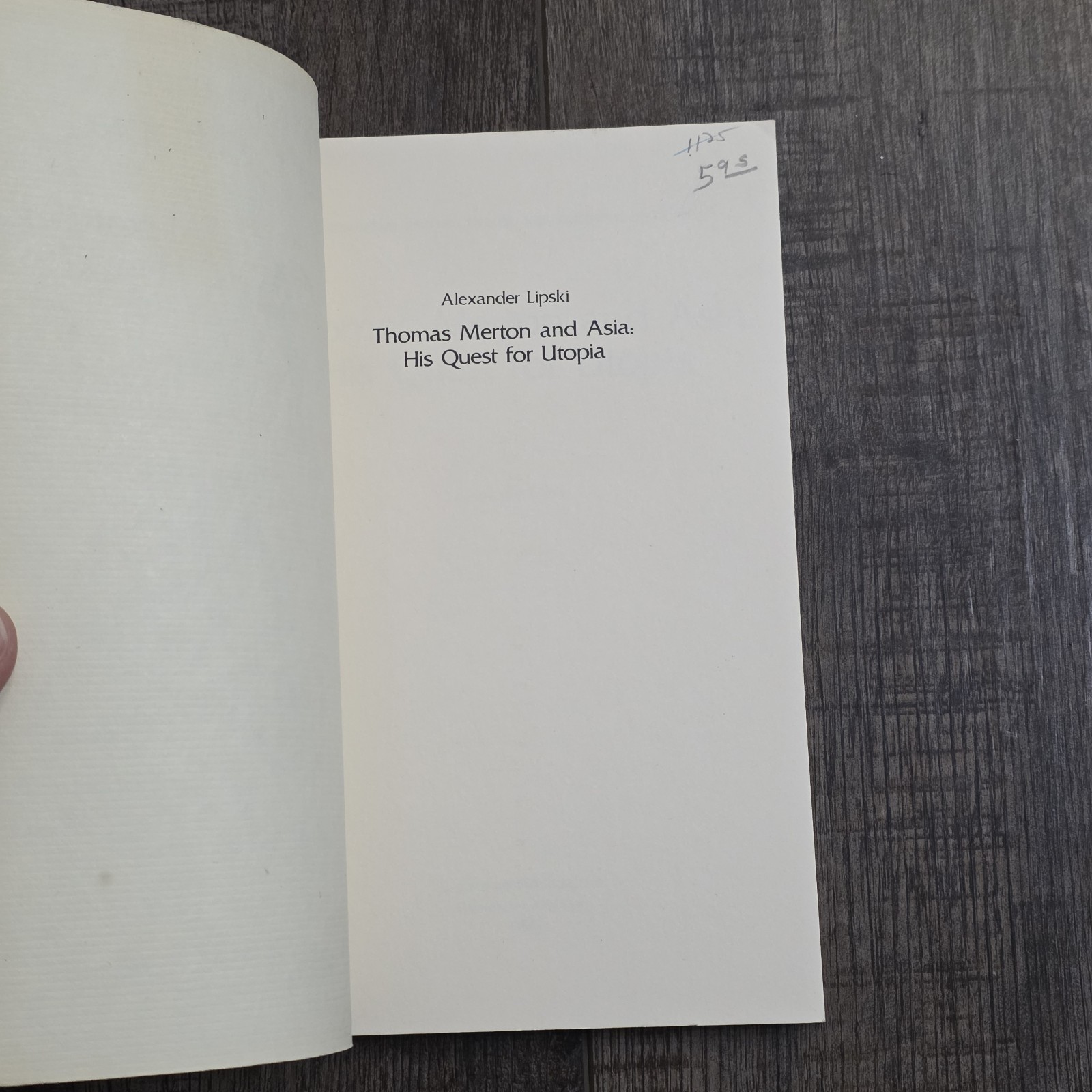 Thomas Merton and Asia: His Quest for Utopia by Alexander Lipski VG+ Cistercian