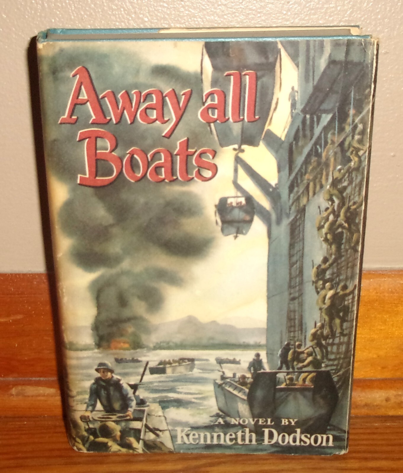 AWAY ALL BOATS-World War II Novel-KENNETH DODSON-Rare, SUPERB 1954 Hardcover DJ!