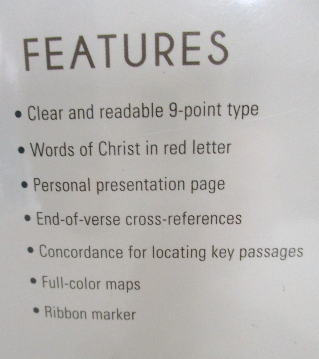 KJV Thinline Reference Bible Hendrickson Light Portable Black Faux Leather