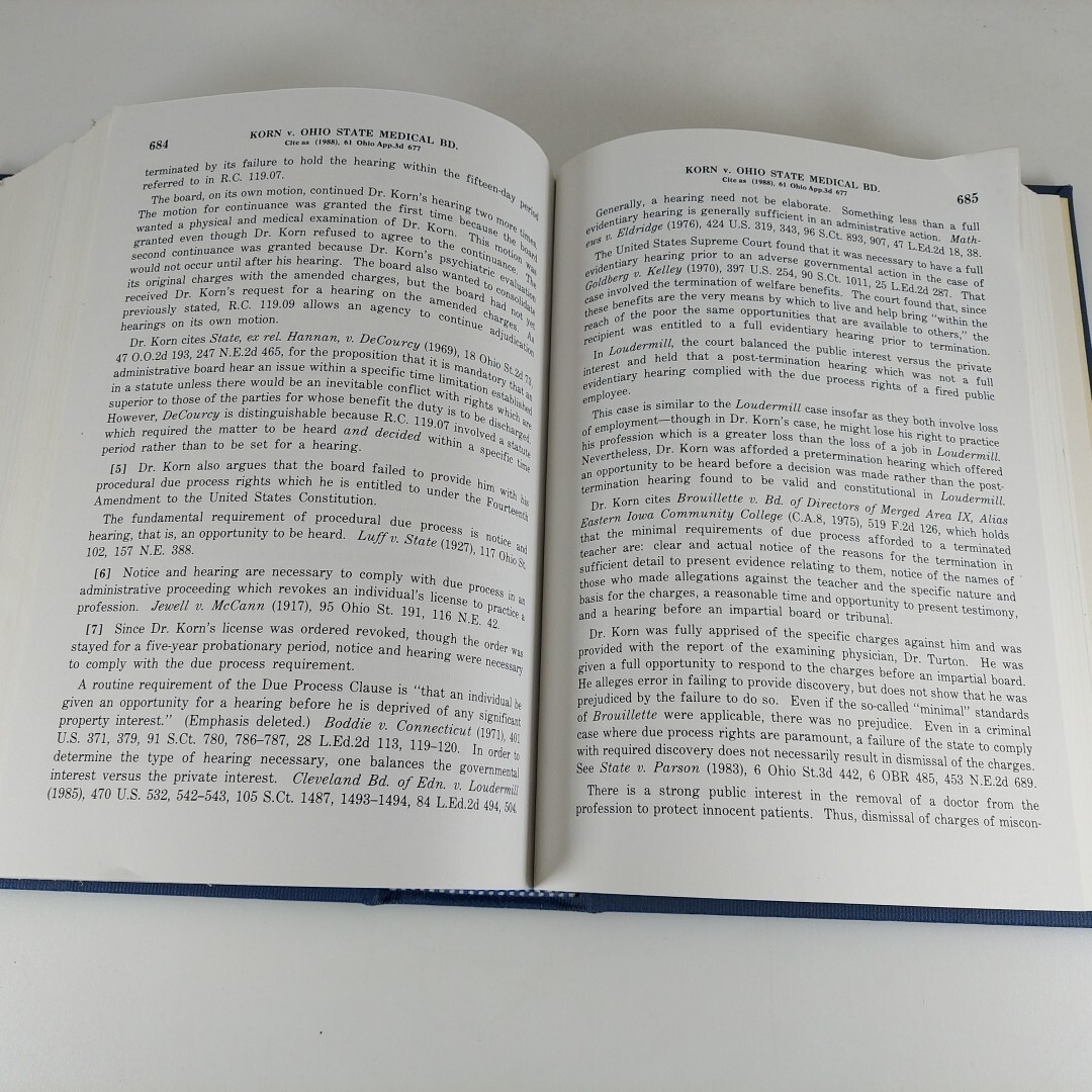 Ohio Official Reports 61 Appellate 3d Walter Kobalka 1991 HC West Publishing Co.