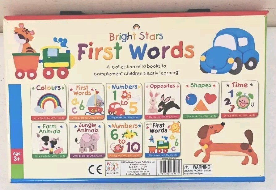 Set Of 10 Board Books-UNUSED-LIKE NEW-First Words-Children’s Early Learning