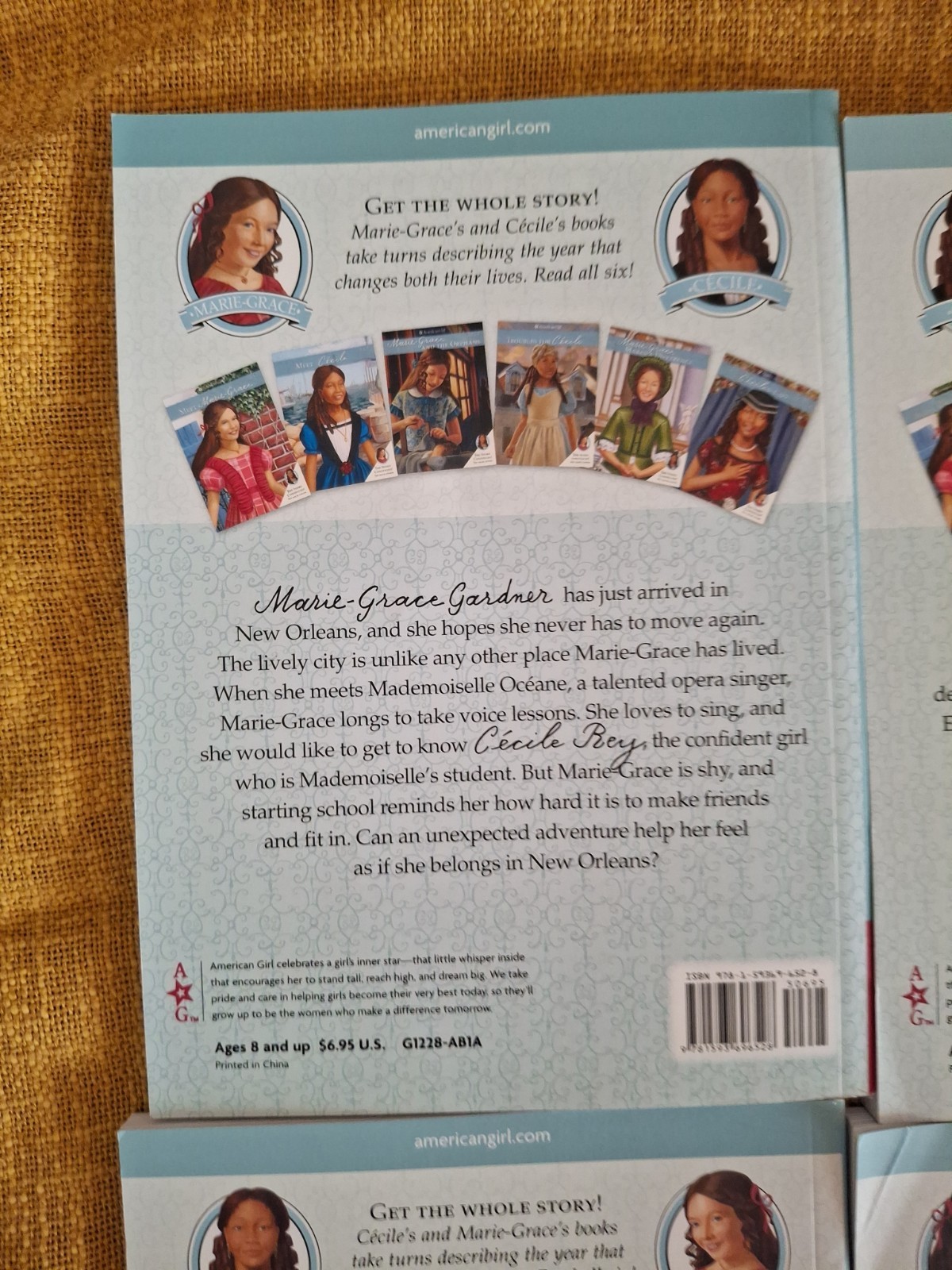 Cecile and Marie-Grace American Girl Doll Book Box Set Collection 6 Books EUC
