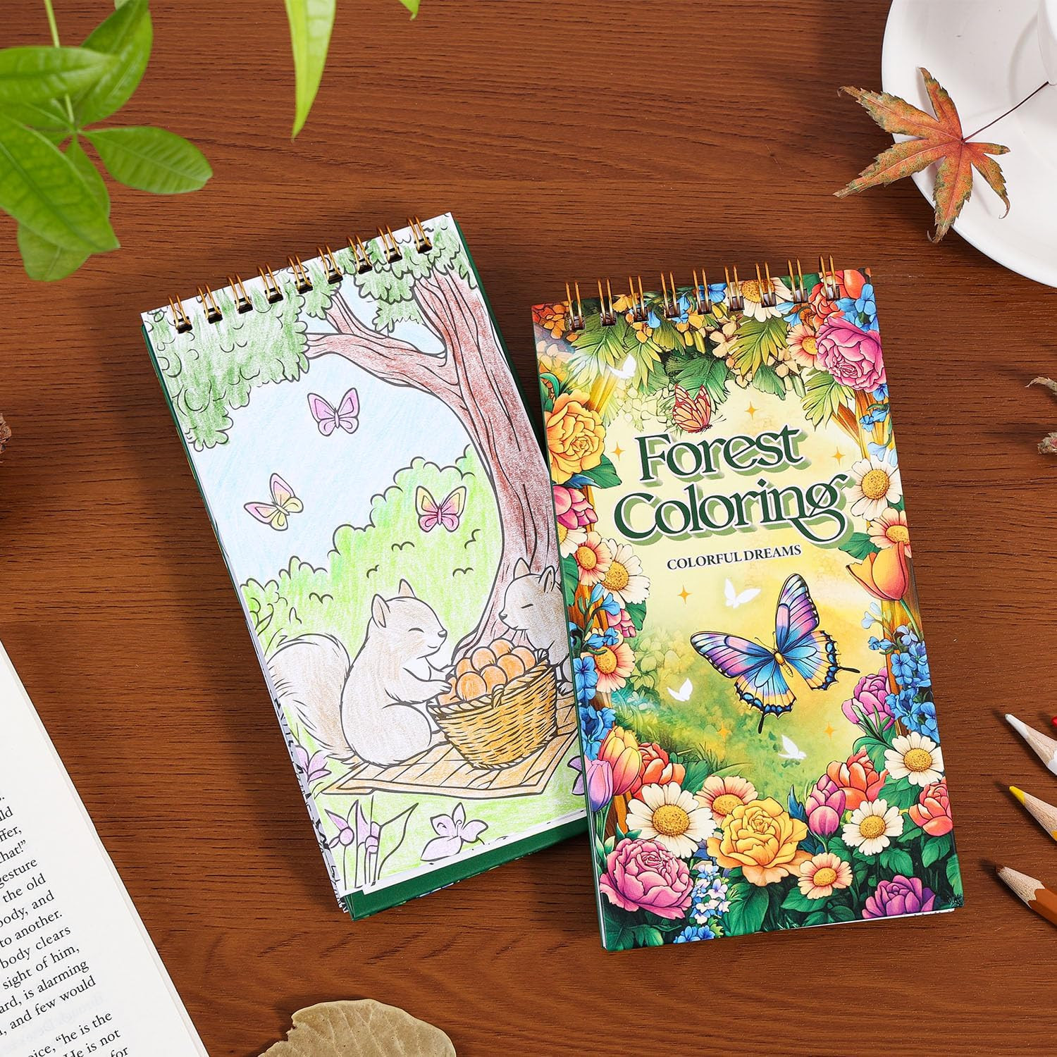 Mini Coloring for Women, 35 Pages Forest Dreams Small Coloring Books for Adults