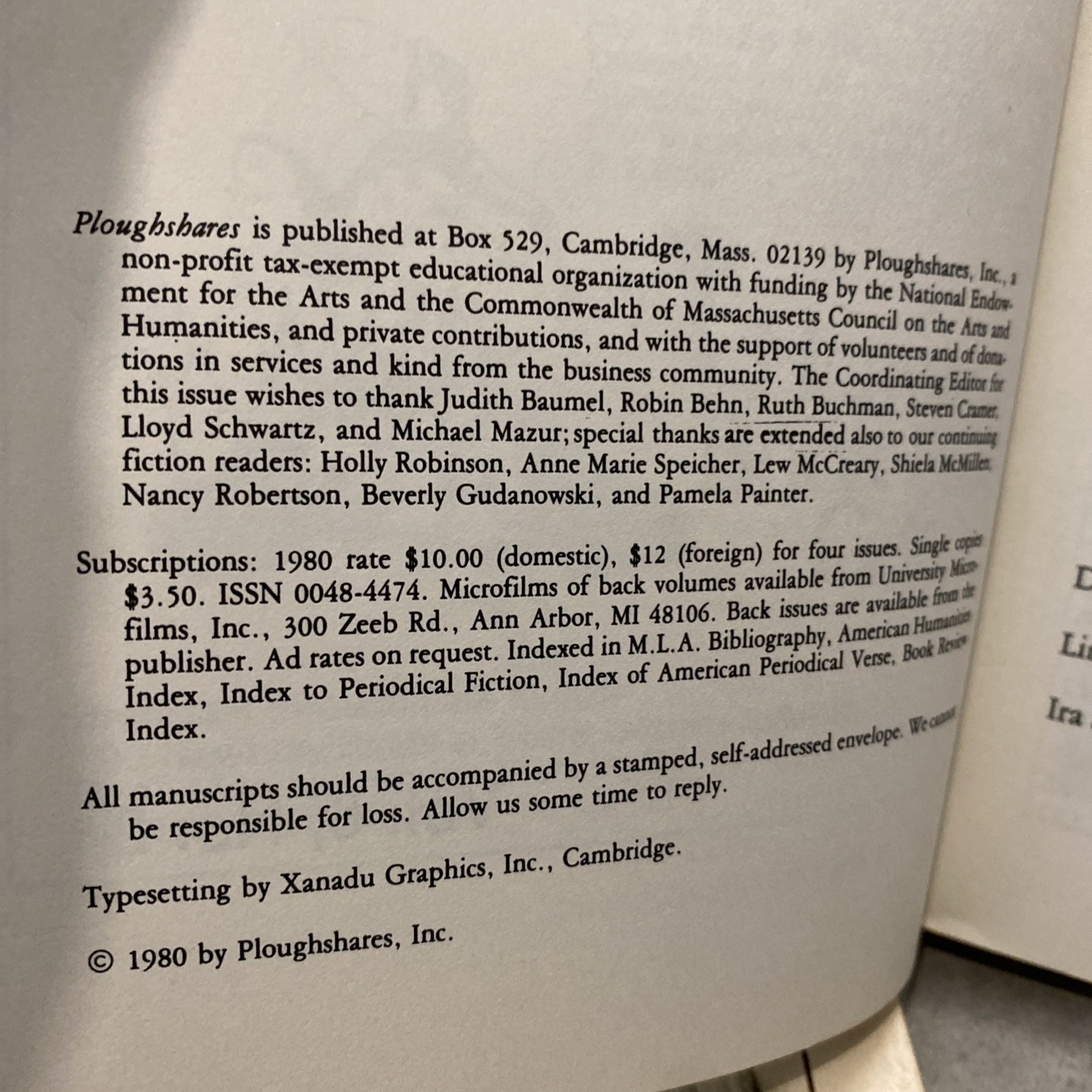 Ploughshares 1979, 1980 , 1981 Special Poetry Issue Vintage