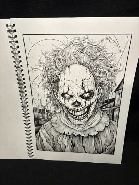 Horror Vibes Adult Coloring Book, 20 Pages