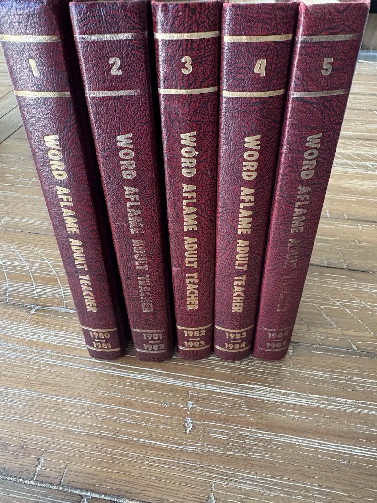 Word Aflame Adult Teacher – 1980-1985 -Complete 5 vols – Inspired Word Series