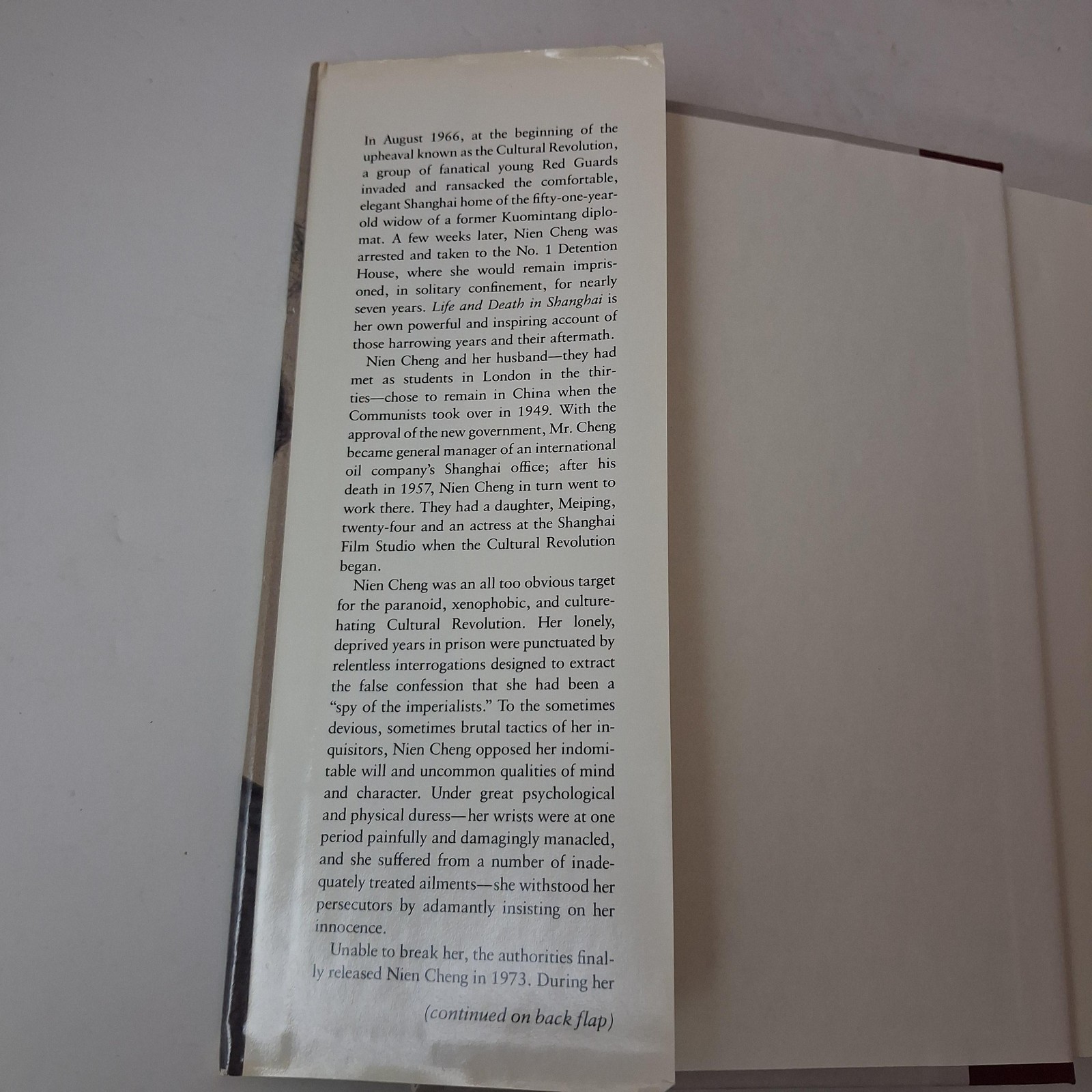 Vintage Life And Death In Shanghai Nien Cheng Hardcover Gray Grove Press 1987