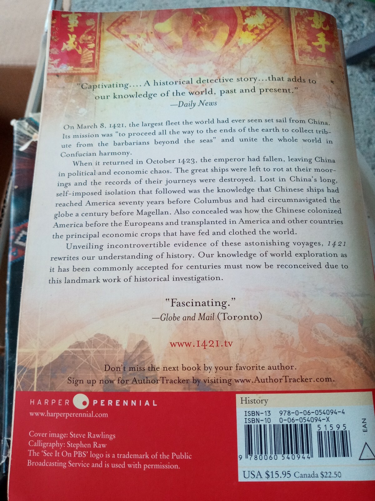 1421 The Year China Discovered America by Gavin Menzies 2004 Trade Paperback…