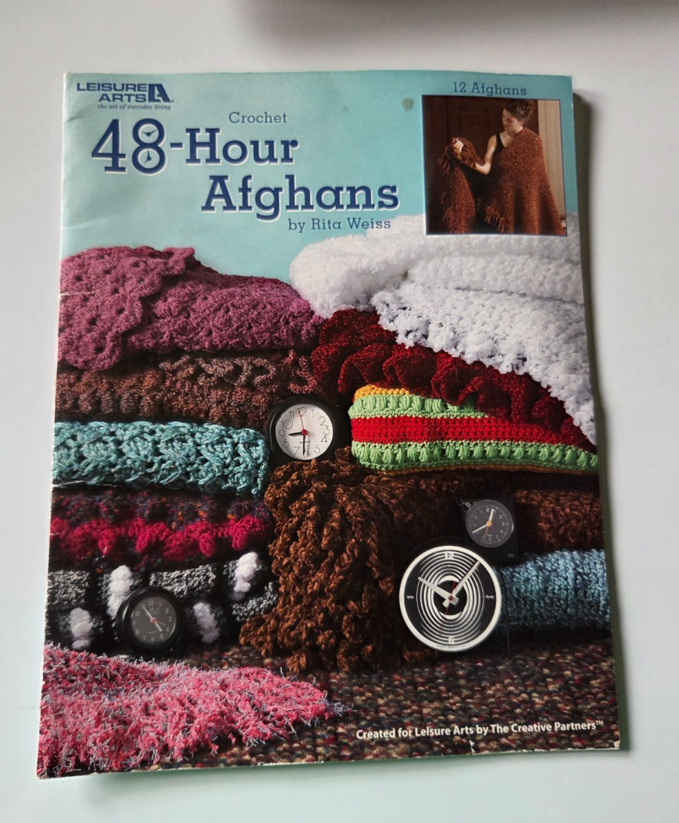 Leisure Arts Crochet 48 Hour Afghans By Rita Weiss 12 Afghans