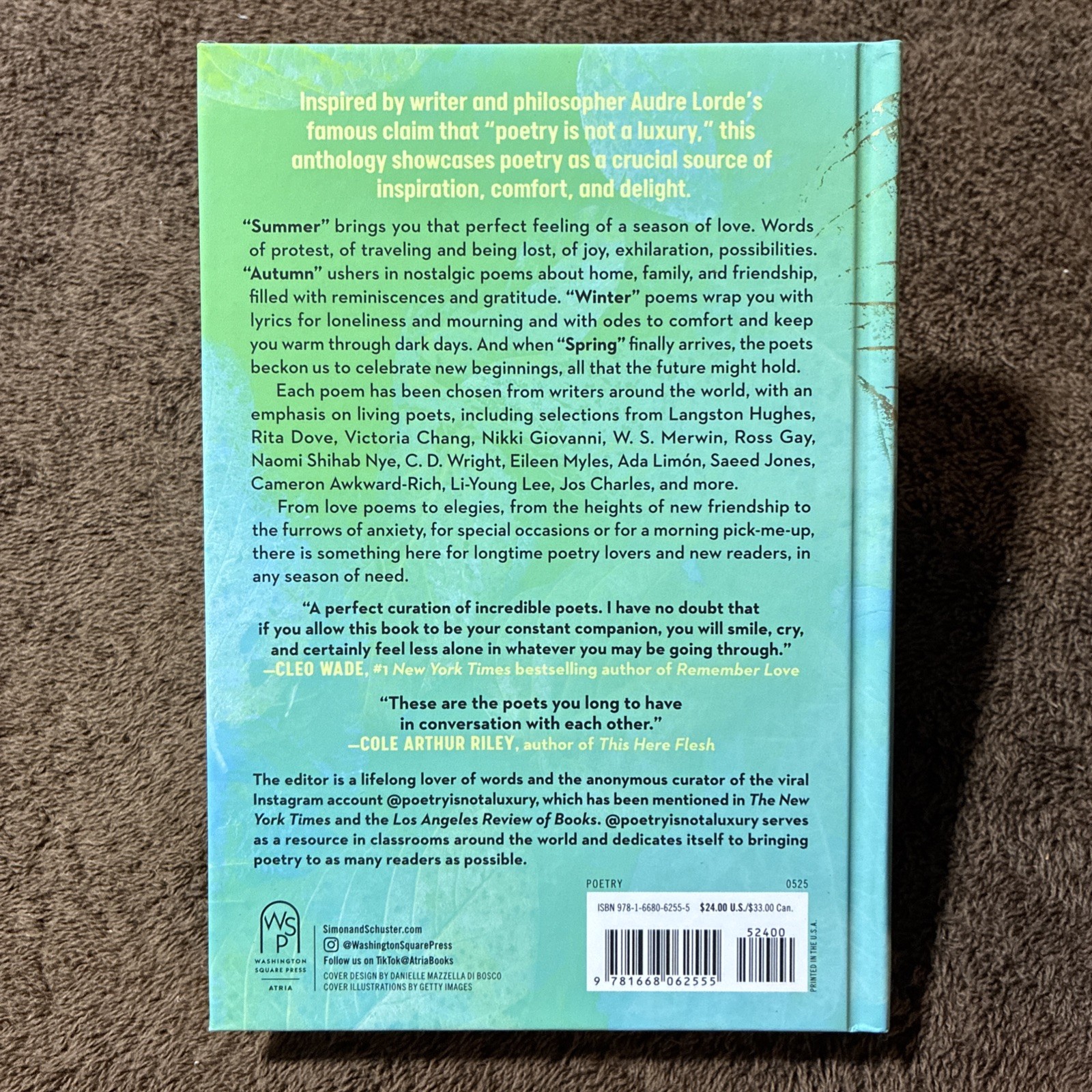 Poetry Is Not a Luxury: Poems for All Seasons (2025 HC) Various Authors