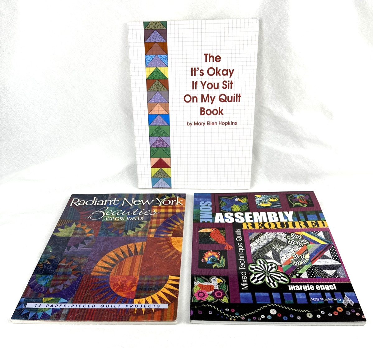 3 Quilt Book-Assembly Required, New York Beauties, It’s Okay Sit On My, Free Shp