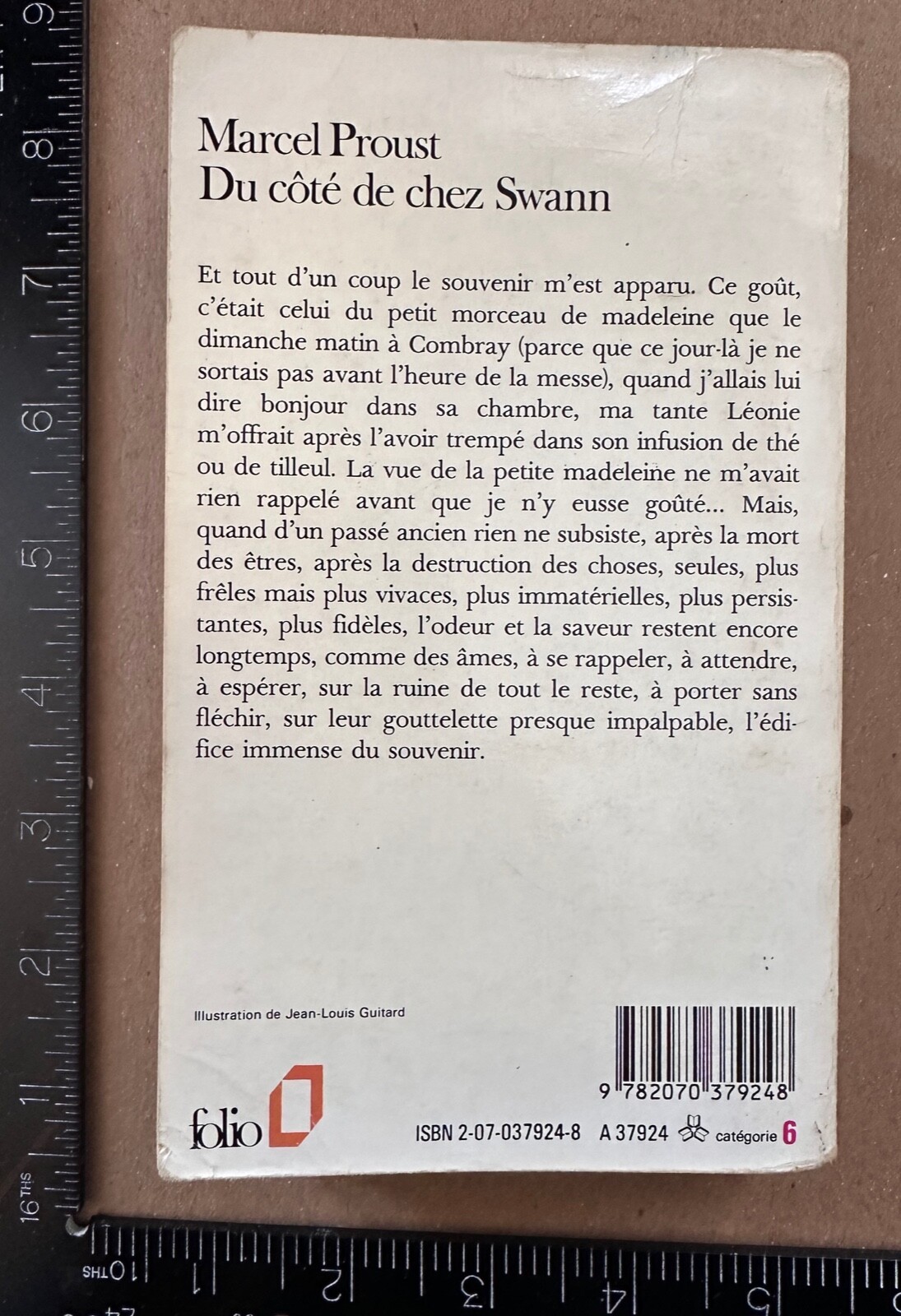 PROUST: Du côté de chez Swann (Temps Perdu #1) (Folio #1924) (Gallimard, 1989)