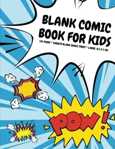 BLANK COMIC BOOK FOR KIDS: 135 PAGES, VARIETY BLANK COMIC By Arnie Lightning NEW