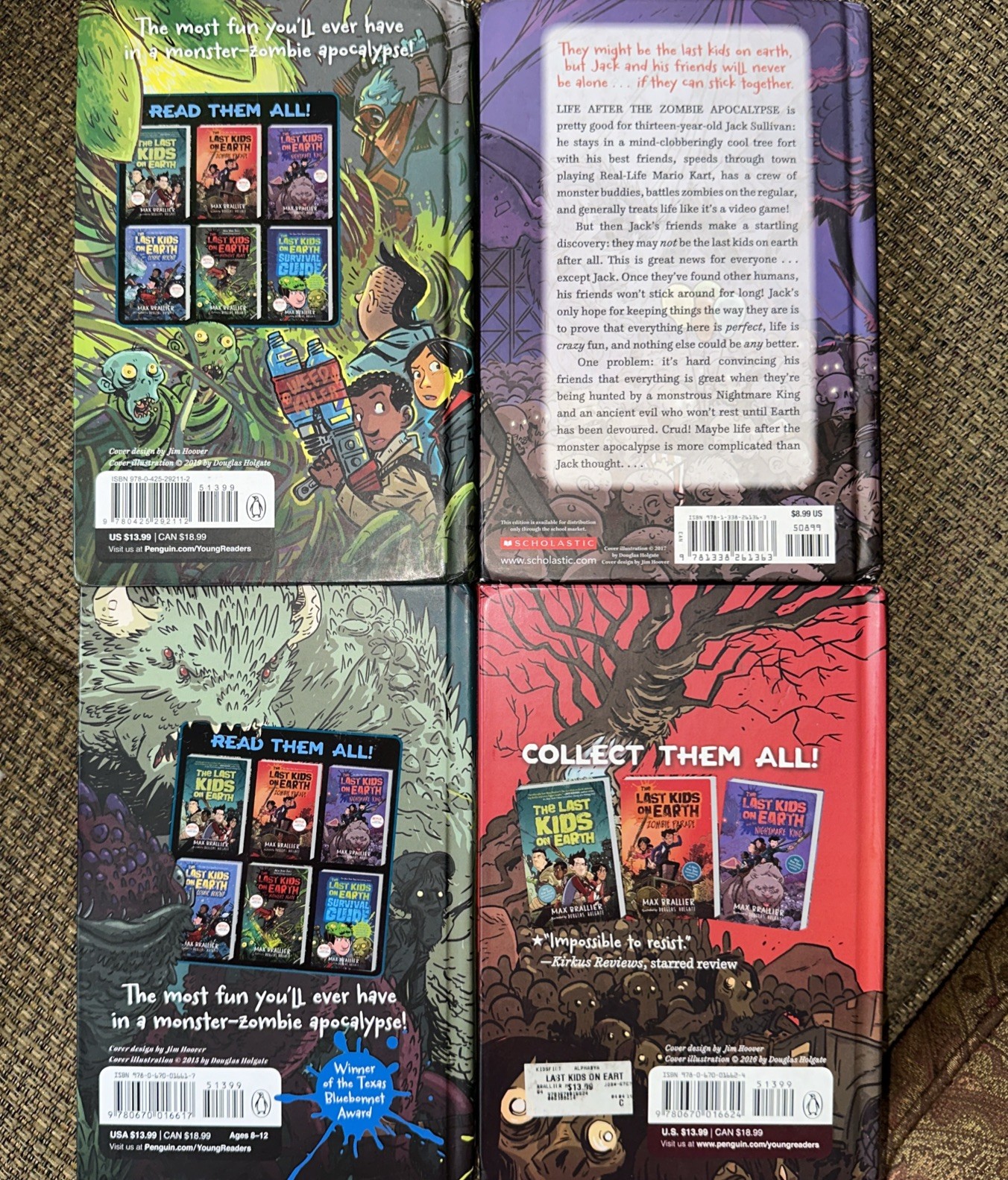Lot Of 4 The Last Kids On Earth Series HC Books Brallier Netflix Incl Target Ex
