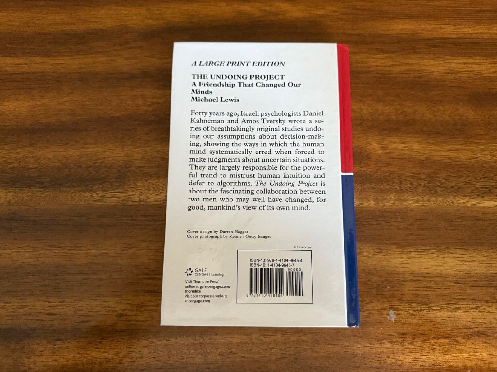Undoing Project by Michael Lewis (2017, Large Print Hardcover) FREE SHIPPING
