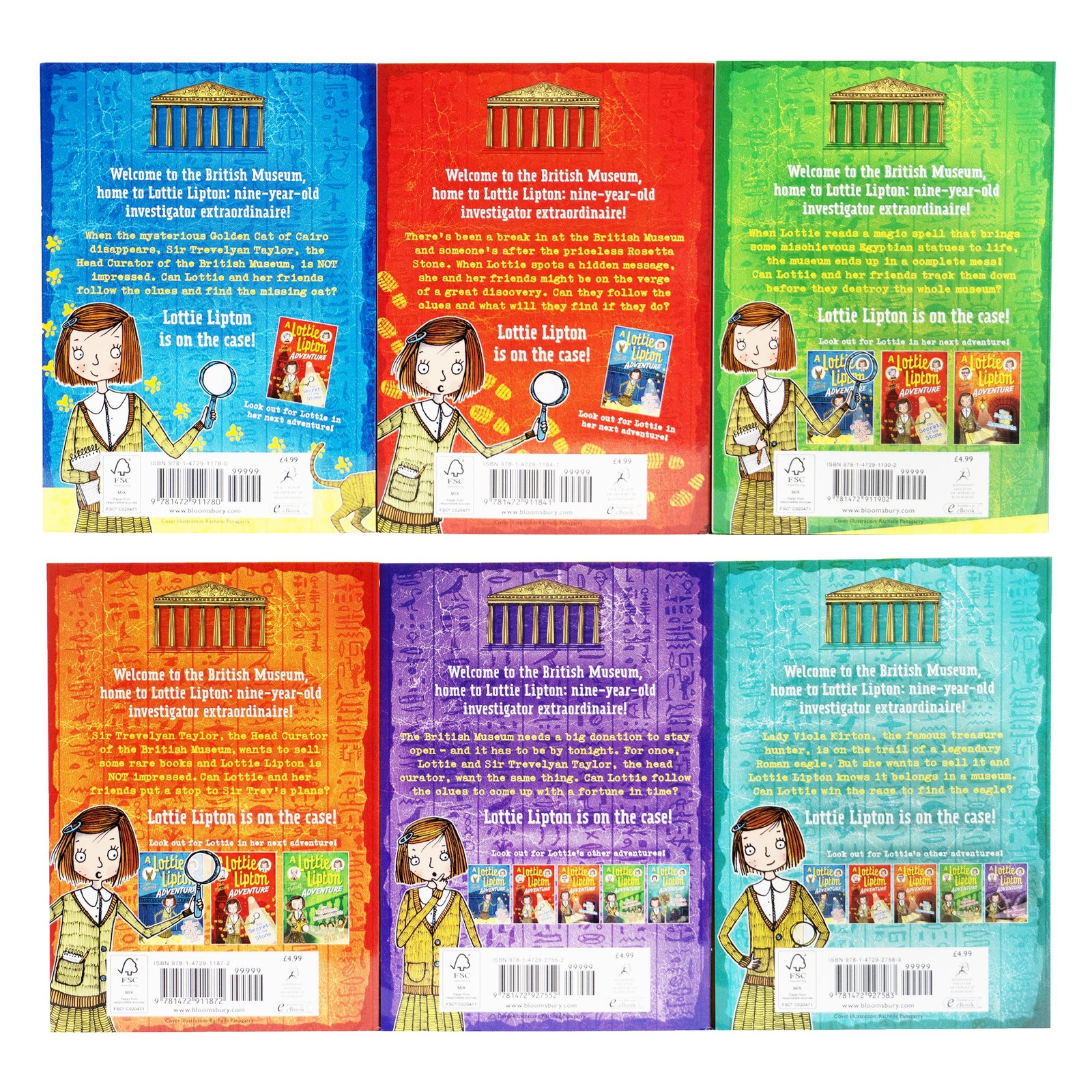 The Lottie Lipton Adventures Series by Dan Metcalf: 6 Books – Ages 7-9 – PB