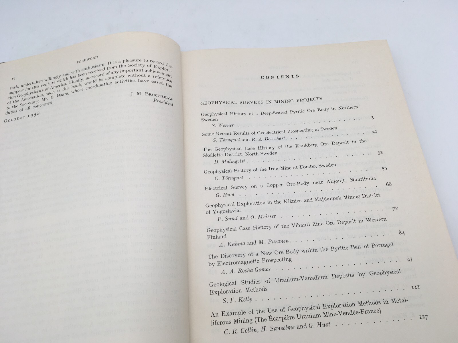 GEOPHYSICAL SURVEYS IN MINING, HYDROLOGICAL & ENGINEERING PROJECTS VINTAGE BOOK