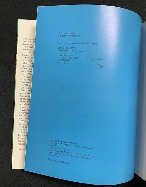 BIG-TIME GOLF – LeRoy Neiman (Signed/First Edition)