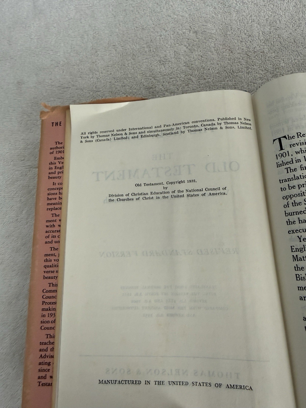 Revised Standard Version of the Old Testament Volume 1