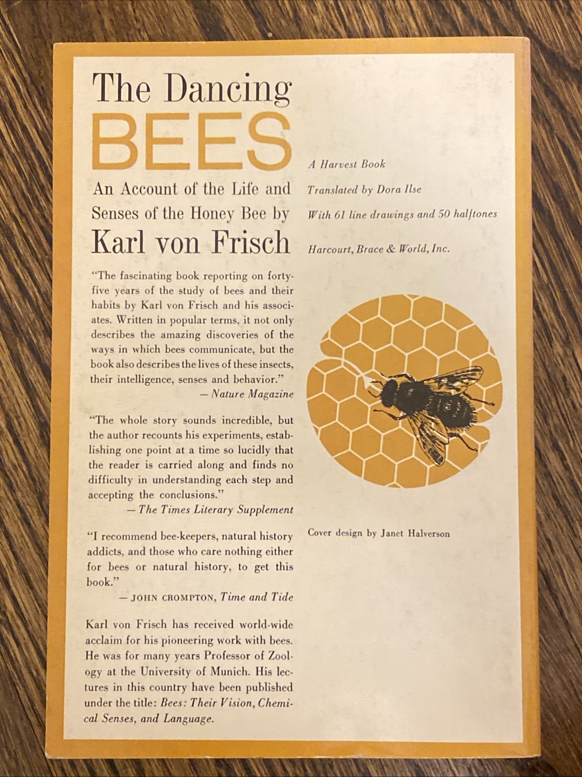 The Dancing Bees 1953 Karl von Frisch 1st Edition PB