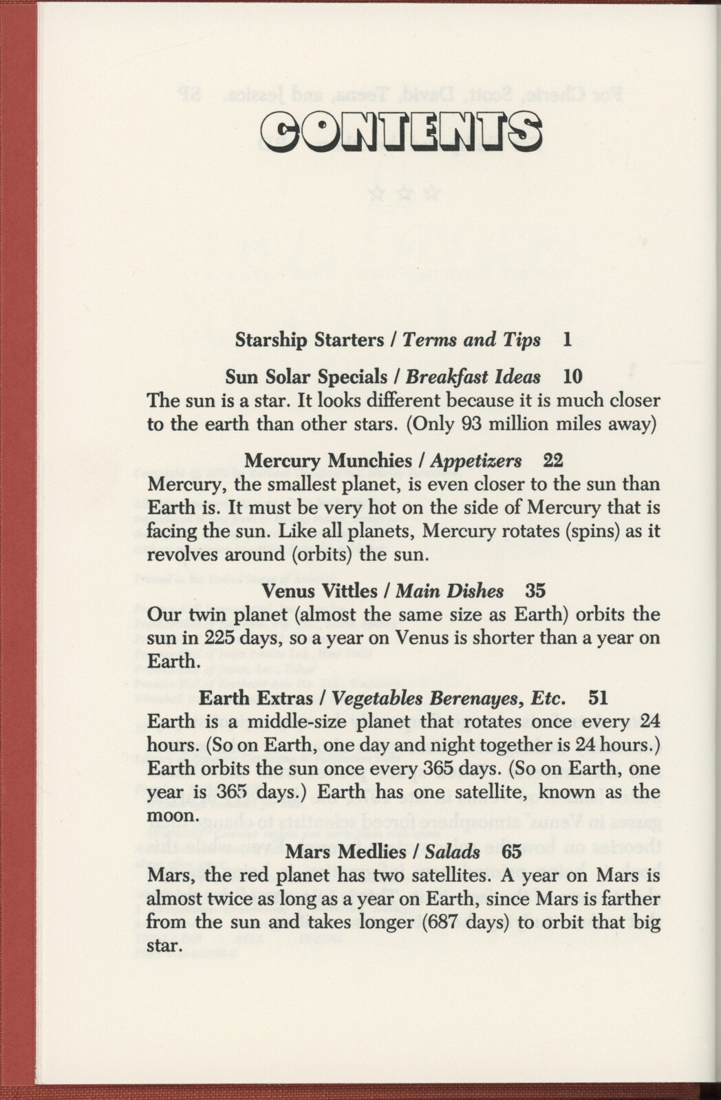 SPACE AGE COOKBOOK Astronomy for Kids Barbara Douglass Shirley Parenteau