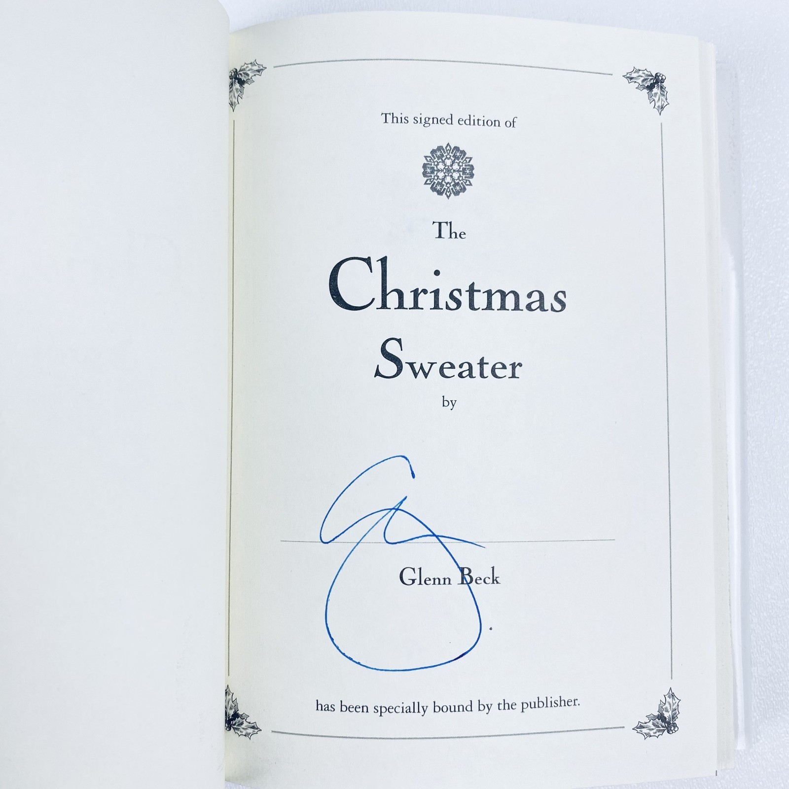 Glenn Beck The Christmas Sweater Signed First Edition with COA and Box