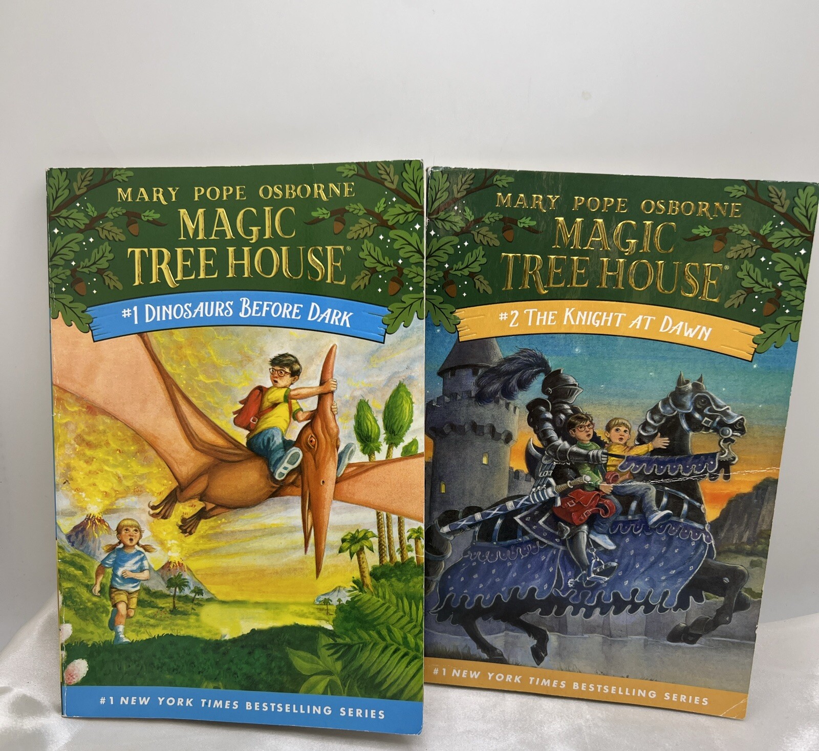 2 Book Magic Tree House Books 1-2 Dinosaurs Before Dark and The Knight at Dawn