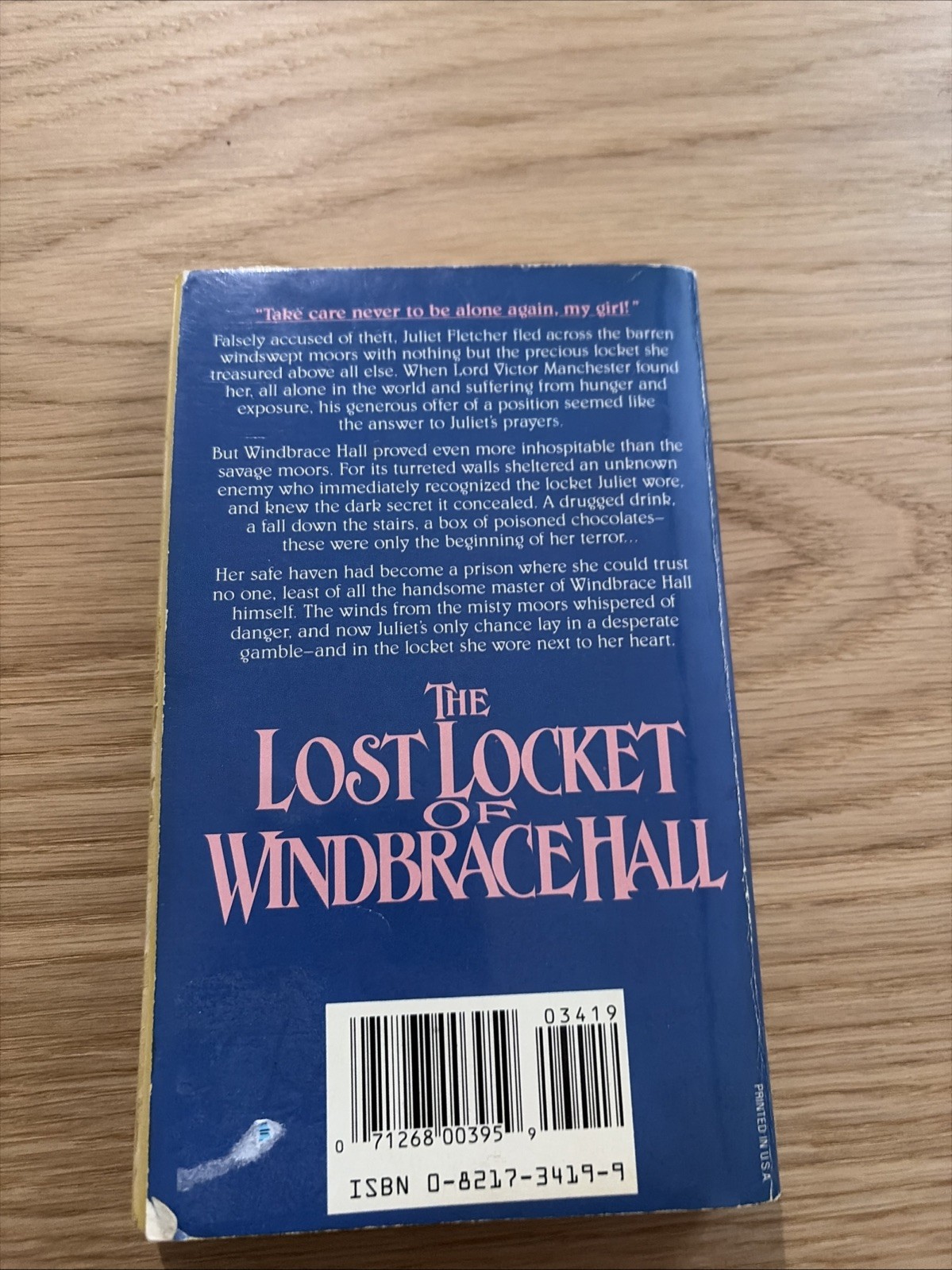 The Lost Locket of Windbrace Hall by Beverly Warren Paperback 1991