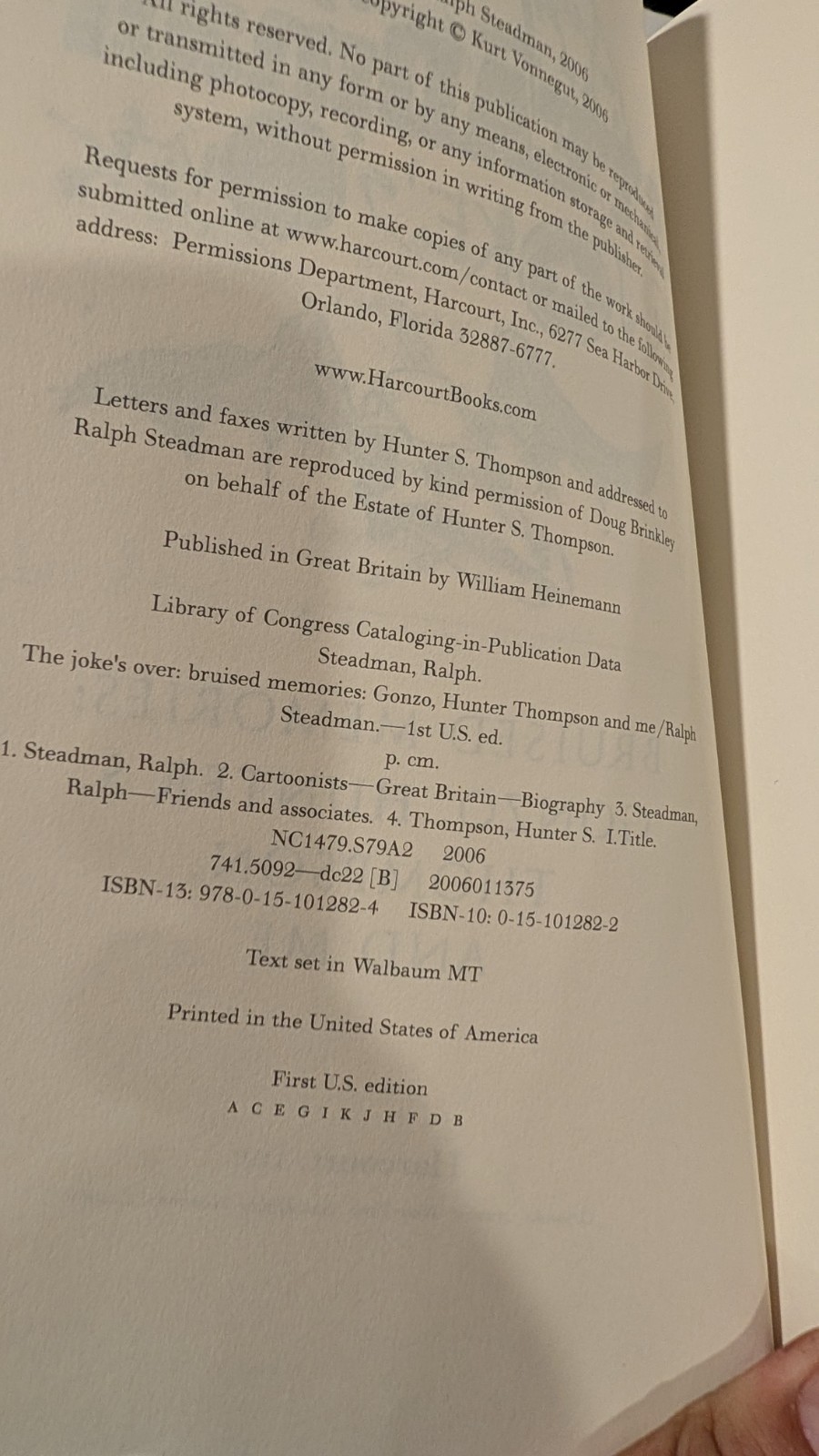THE JOKE’S OVER – Ralph Steadman (First Edition)