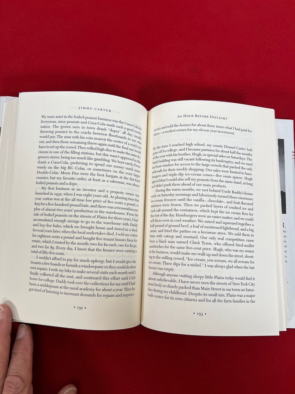 Jimmy Carter SIGNED ‘An Hour Before Daylight: Memories of a Rural Boyhood’ 2001